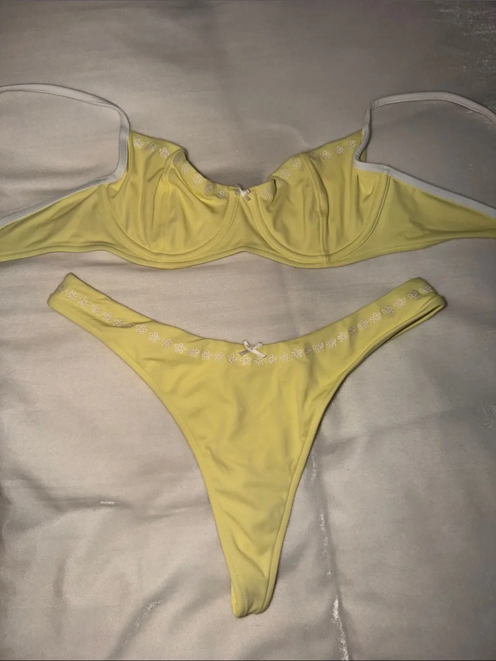 Frankie’s Bikini’s x Victoria’s Secret PINK Yellow Bikini Set, size small